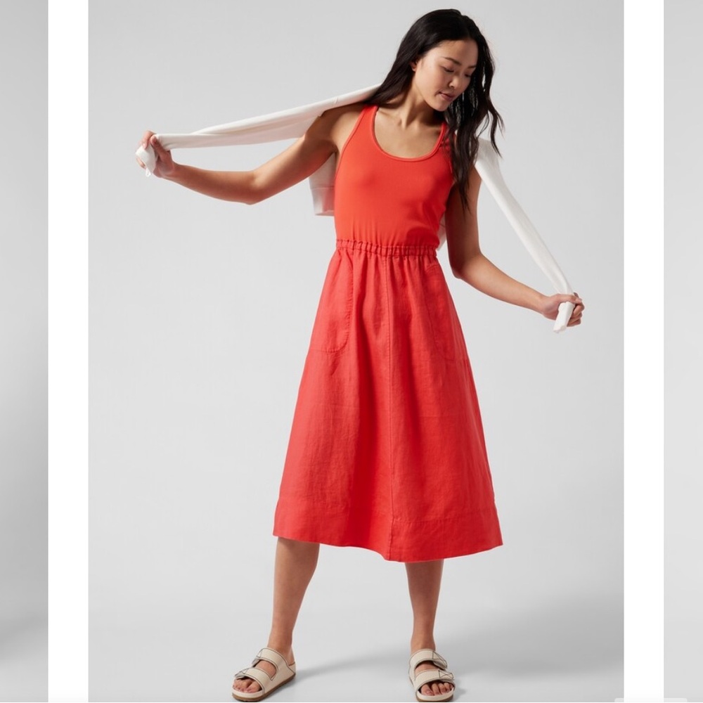Athleta Coral Pink Tank Dress